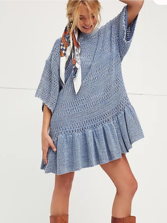 Free People Dresses & Skirts - Free People Sistine Mini Dress Indigo